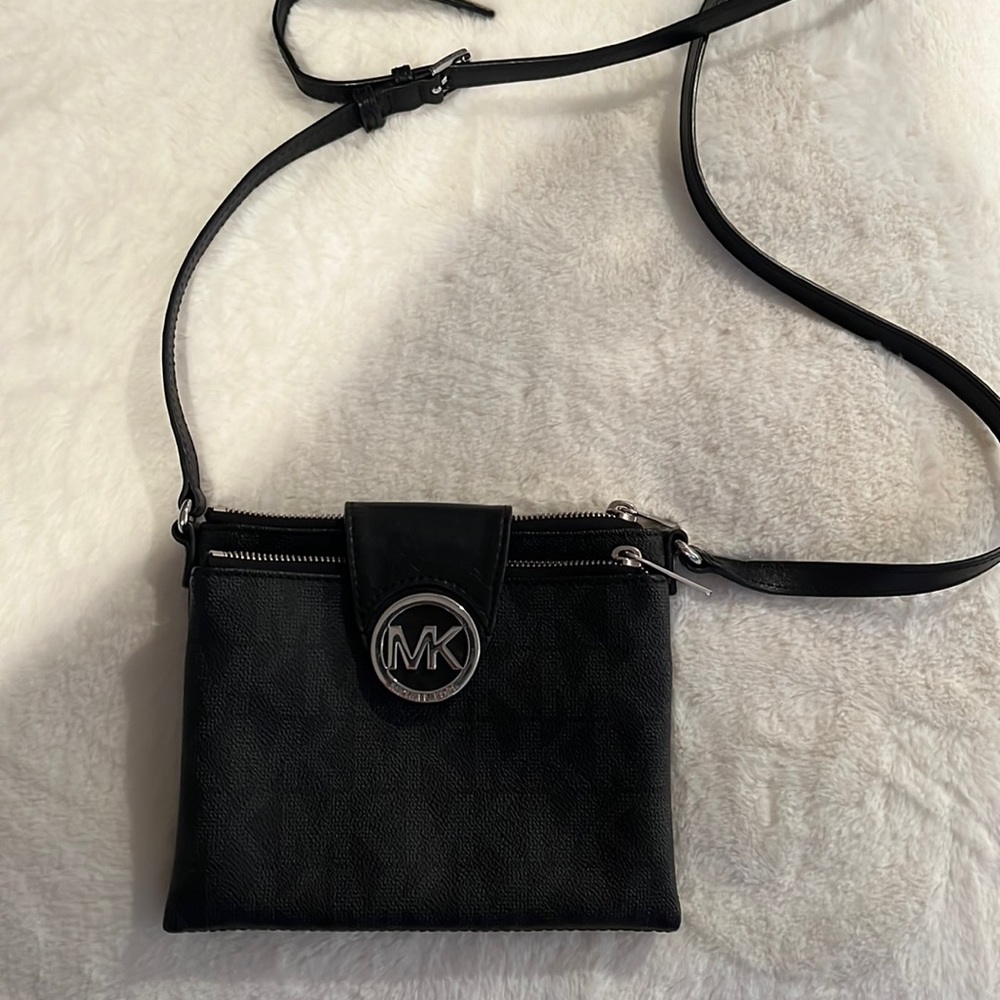 Black MK print Michael kors crossbody